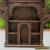 Antique English Oak Gothic Renaissance Wall Shelf Display Cabinet Bookcase LARGE for Sale