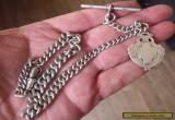 ANTIQUE STERLING SILVER POCKET WATCH CHAIN & FOB. for Sale