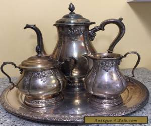 Item International Prelude Sterling Silver Coffee Tea Set Hand Chased 366C Antique for Sale