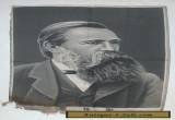 19c ANTIQUE CHINESE SILK EMBROIDERY OF FRIEDRICH ENGELS "AS IS" for Sale
