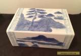 Antique Chinese Blue & White Porcelain OPIUM PILLOW Headrest -- 6.5" for Sale