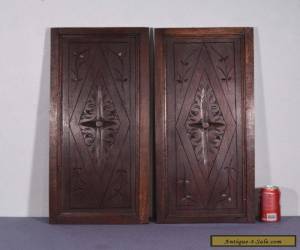 Item *French Antique Pair of Hand Carved Architectural Panels Solid Oak Wood for Sale