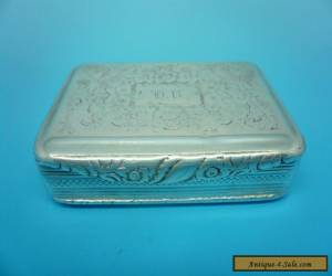 Item Silver Snuff Box, STERLING, Antique, English, Hallmarked 1825 for Sale