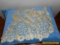 Antique or vintage blonde lace shawl mantilla