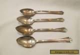 ANtique Silver Plated Set of 4 Demitasse Spoons for Sale