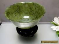 Natural Chinese antique old Jade thin bowl collectible