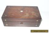 ANTIQUE MAHOGANY INLAID MOP BOX FOR RESTORATION for Sale