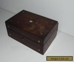 Item ANTIQUE MAHOGANY INLAID MOP BOX FOR RESTORATION for Sale