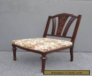 Item ANTIQUE  VICTORIAN CARVED WOOD CHAIR TAPESTRY STYLE ACCENT  for Sale