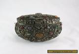 Antique Chinese Filigree Silver Purse With  Gemstones for Sale