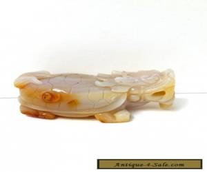 Item Antique Chinese Carved Jade Large Pendant of a Dragon for Sale