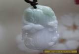 Certified Natural <A> Perfect Lavender Green JADE Carved Dragon Peanut Pendant for Sale