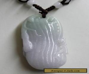 Item Certified Natural <A> Perfect Lavender Green JADE Carved Dragon Peanut Pendant for Sale