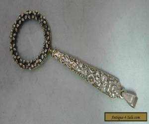 Antique Sterling Silver Miniature Magnifying Glass 10cm for Sale