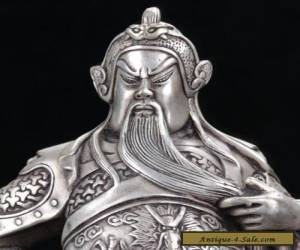 Item Old Chinese cupronickel  Hand Carved Guan Yu Statue W Qianlong Mark  for Sale