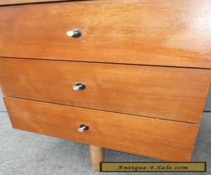 Item Unique Vintage Danish Mid Century WRITING DESK Peg Leg Four Drawers   for Sale