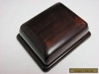 Antique 19th Century Chinese Zitan Rosewood Carved Covered Box and Tray