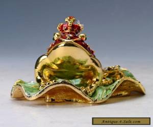 Item  Chinese Collectable Cloisonne Inlaid Rhinestone Handwork Frog Statue for Sale