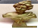 ANTIQUE ART NOUVEAU Chalkware Lady Bust CARMELA for Sale