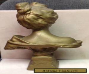 Item ANTIQUE ART NOUVEAU Chalkware Lady Bust CARMELA for Sale