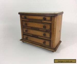 Item Antique 19th c. Pine & Marble Top Miniature French Chest for Sale