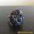 Fine Old Antique Chinese Sterling Silver Blue Lapis Lazuli Stone Art Deco Ring for Sale