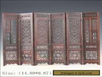  Hand-carved Chinese Boxwood & Sculpture Folding Screen