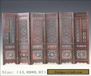  Hand-carved Chinese Boxwood & Sculpture Folding Screen for Sale