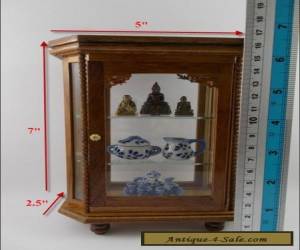 Item 5" Miniature Display Cabinet Wooden Storage Cupboard Drawers Furniture Shelves for Sale