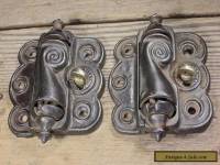 2 vintage Screen Door Hinges quick release old Victorian self closing spring