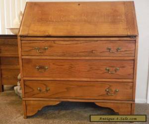 19th century oak drop front secretary desk for Sale