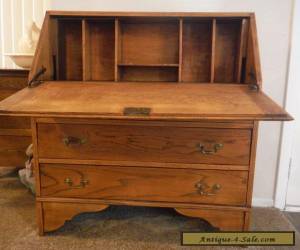 Item 19th century oak drop front secretary desk for Sale