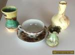 3 x ANTIQUE / VINTAGE VASES & ONE ANTIQUE CUP & SAUCER - ENGLISH - ENGLAND for Sale