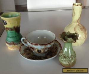 Item 3 x ANTIQUE / VINTAGE VASES & ONE ANTIQUE CUP & SAUCER - ENGLISH - ENGLAND for Sale