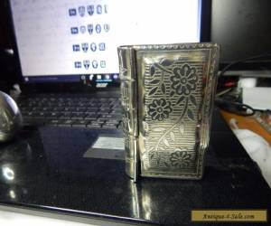 Item  antique solid silver book shaped box for Sale