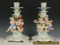 Meissen pair of figurines candlesticks "Four Seasons" WorldWide
