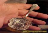 Antique Victorian Sterling Silver no Hallmark Fancy Tea Strainer for Sale
