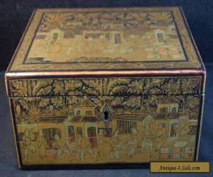 Fine Antique Japanese Wood and Lacquer Box for Sale