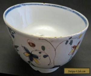 Item RARE ANTIQUE ENGLISH LIVERPOOL? DELFT WARE TIN GLAZE BOWL CIRCA 1760 POLYCHROME  for Sale