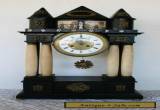 Antique Austrian Alabaster Column Clock -Late Biedermeier 1830 for Sale