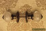 Antique Vintage Look Bubbled Glass Door Knob Set for Sale