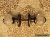 Antique Vintage Look Bubbled Glass Door Knob Set