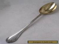 Well-Made Antique French Solid Silver Serving Spoon/ L 25.6 cm Gilded Bowl