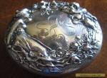 Silver Lady Cherub Dresser Box Sterling Art Nouveau Antique Jewel Box for Sale