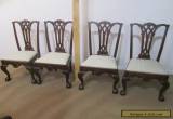 56877 Set 4 Antique Chippendale Dining Chairs Chair s for Sale