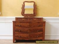 Antique Empire Dresser, Chest of Drawers, Mirror Top, American C.1880