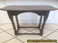 ANTIQUE VINTAGE ENGLISH JACOBEAN STYLE OAK BARLEY TWIST SMALL TEA WINE END TABLE