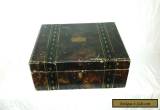 Antique letter writing lap travel Desk Box hand painted Victorian for Sale