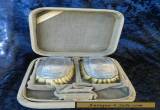 Vintage Pair Sterling Silver Hair Brushes in Original Box for Sale