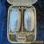 Vintage Pair Sterling Silver Hair Brushes in Original Box for Sale